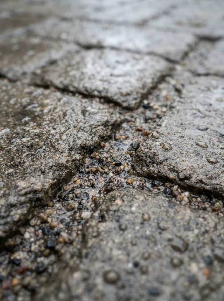 Permeable paver patio idea for drainage-prone backyards