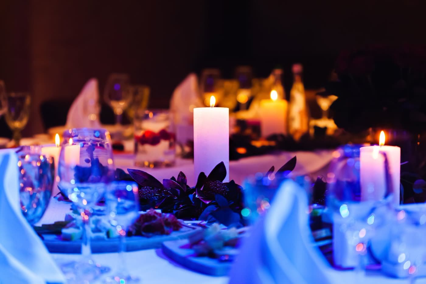 Bistro + Candle Centerpieces
