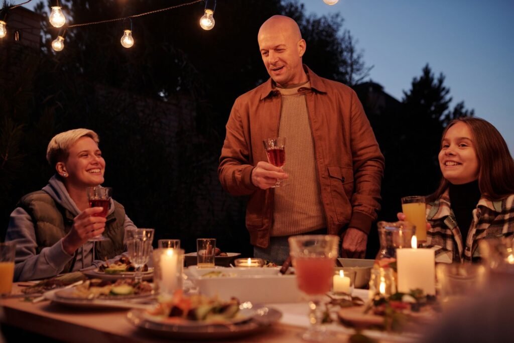 bistro light ideas backyard - Cozy Patio Home