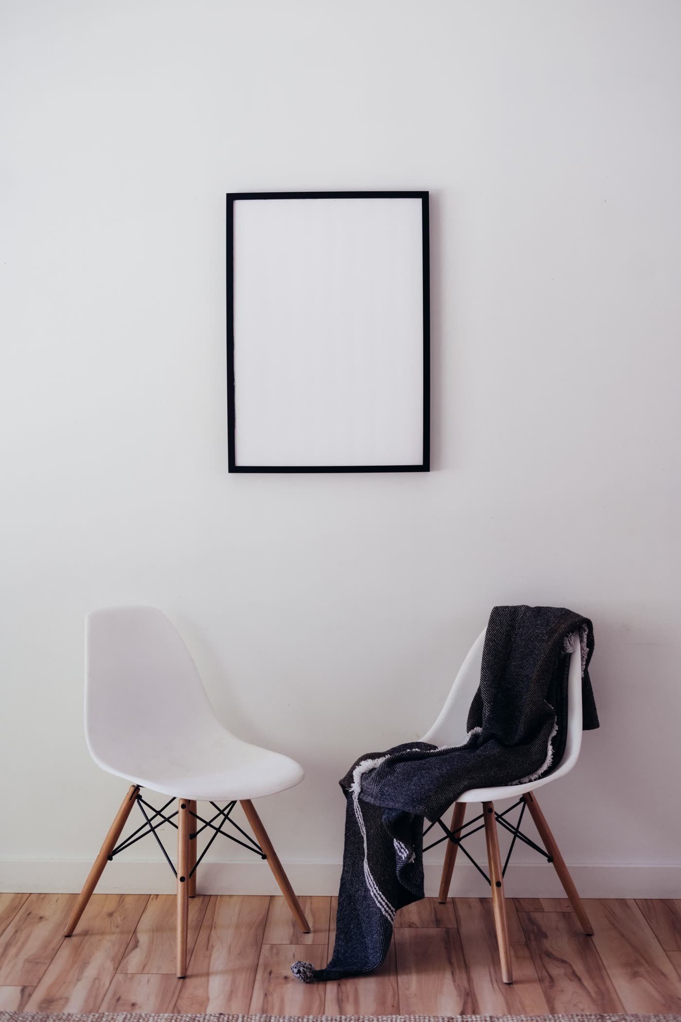 Throw Plaid Blankets on the Chairs