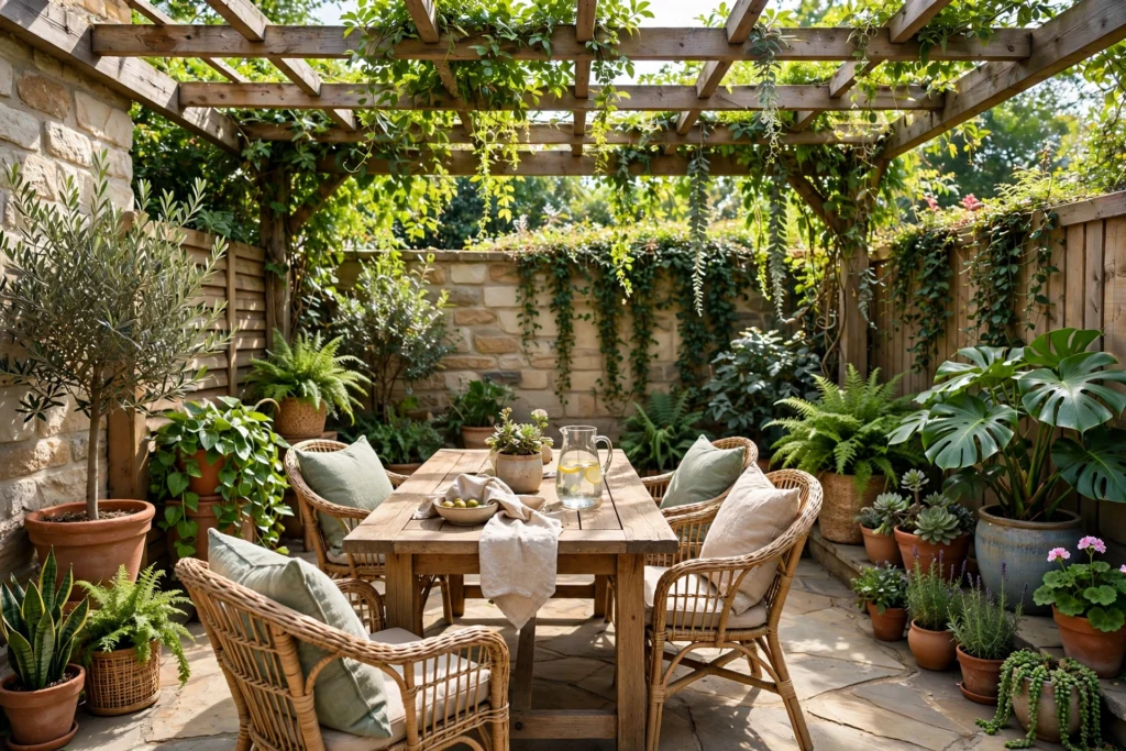 Put a Plant in Every Corner — cozy outdoor living space ideas