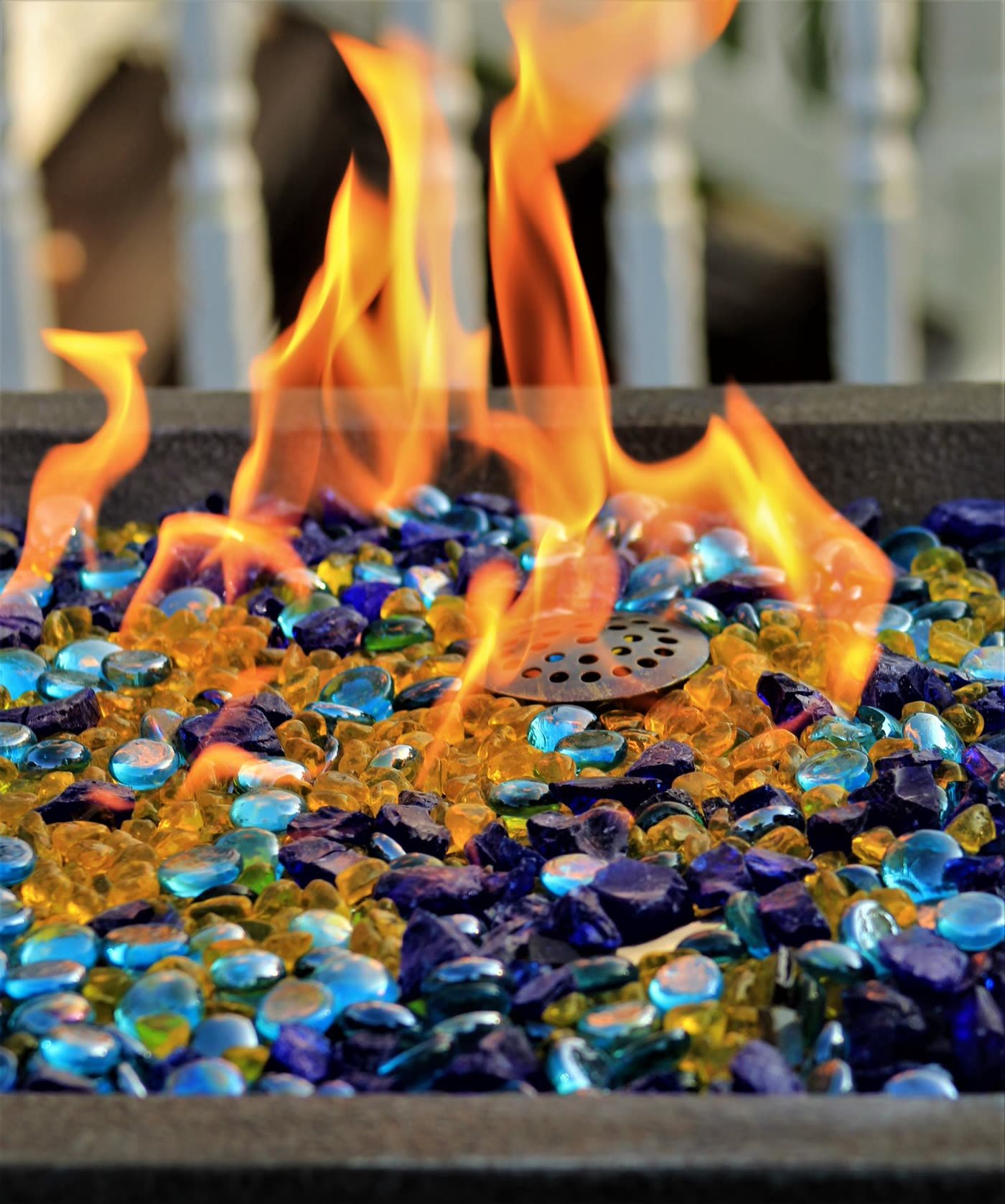 Fire Glass in the Pit Itself