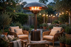 Mushroom propane heater, the classic patio heater idea for open patios