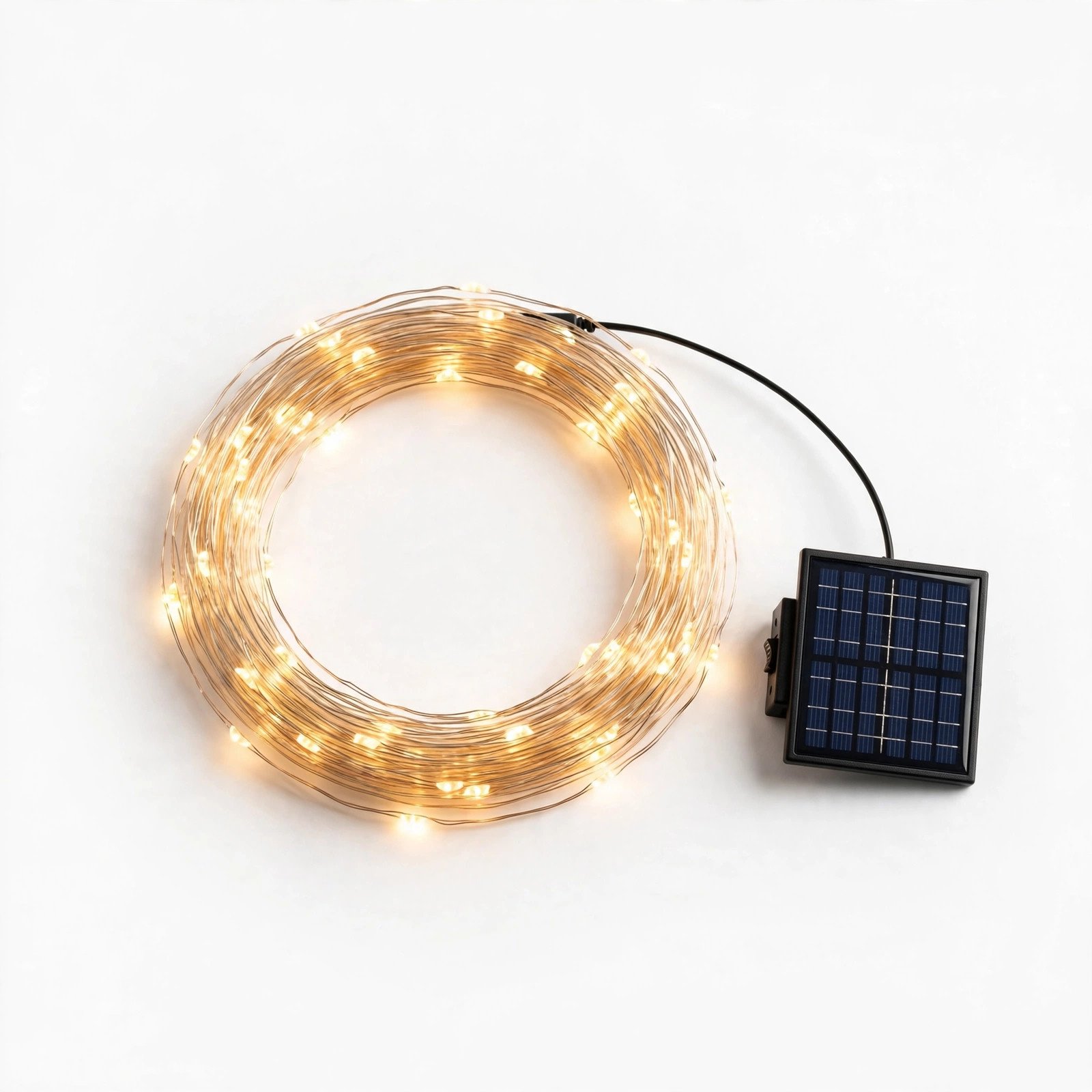 Minetom 40 ft 100-LED Solar Fairy Lights
