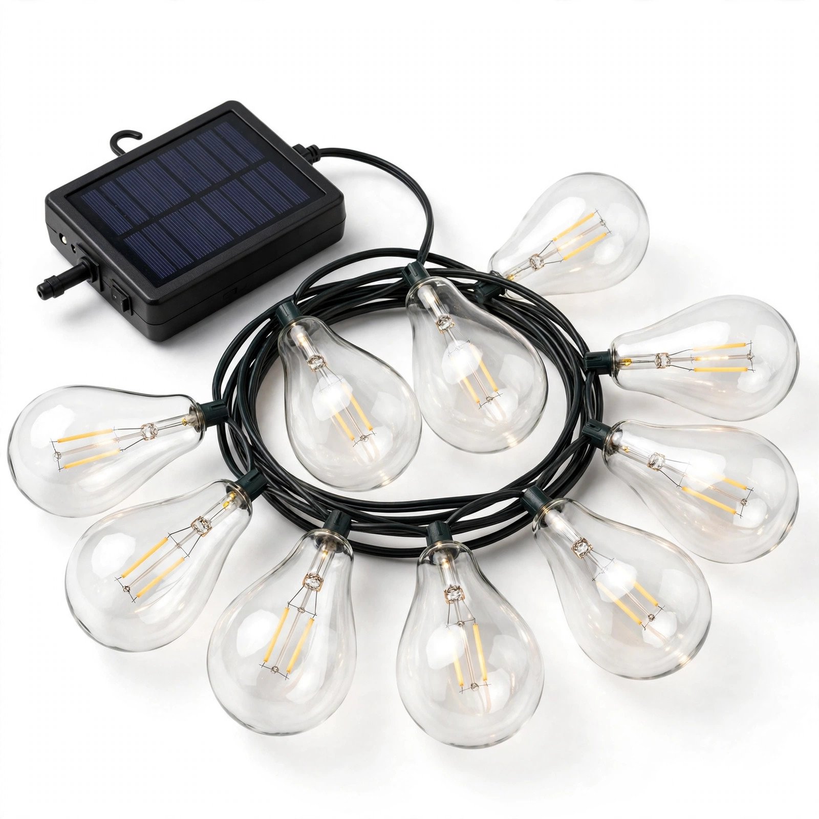 Minetom 100 ft S14 Vintage Bulb Solar Lights