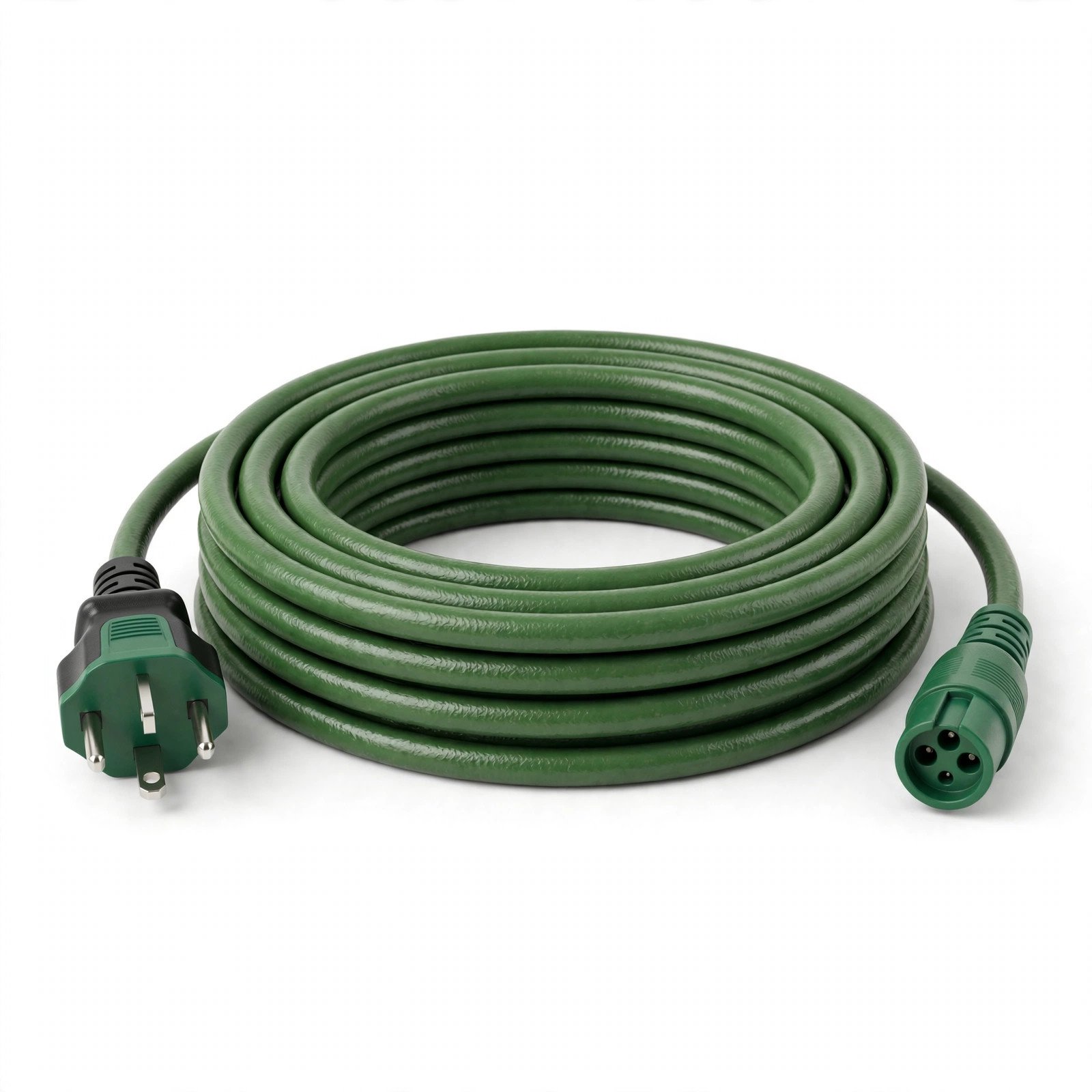 Outdoor-rated extension cord (green, 25 ft)