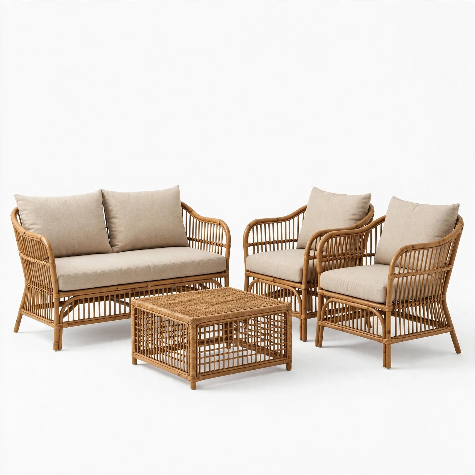 Homall 4-Piece Rattan Patio Set