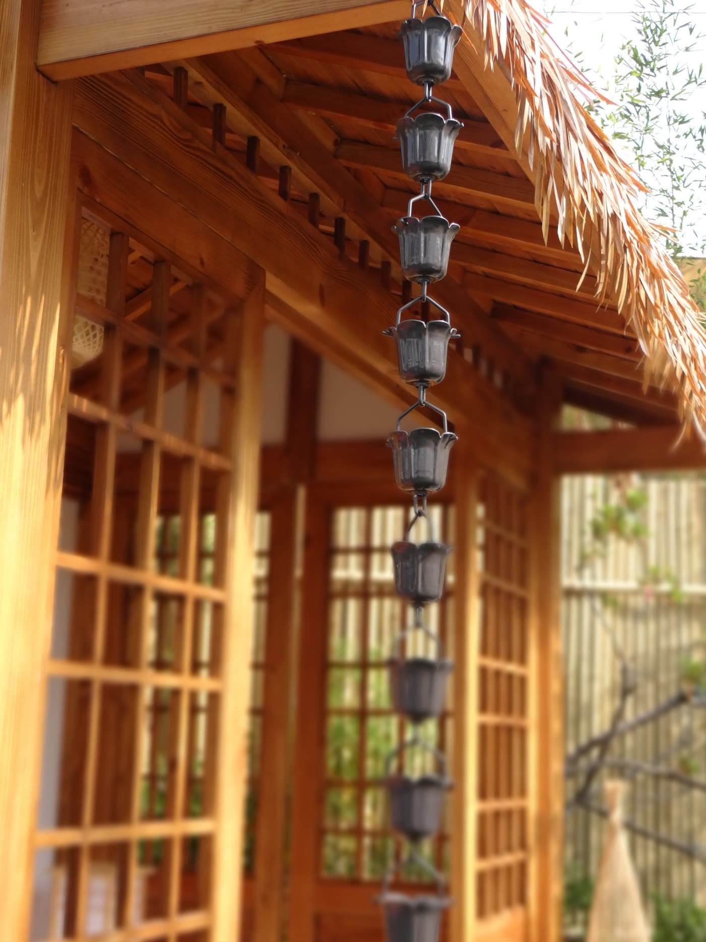 Rain Chain Instead of a Downspout