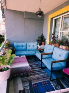 small balcony decor ideas - Cozy Patio Home