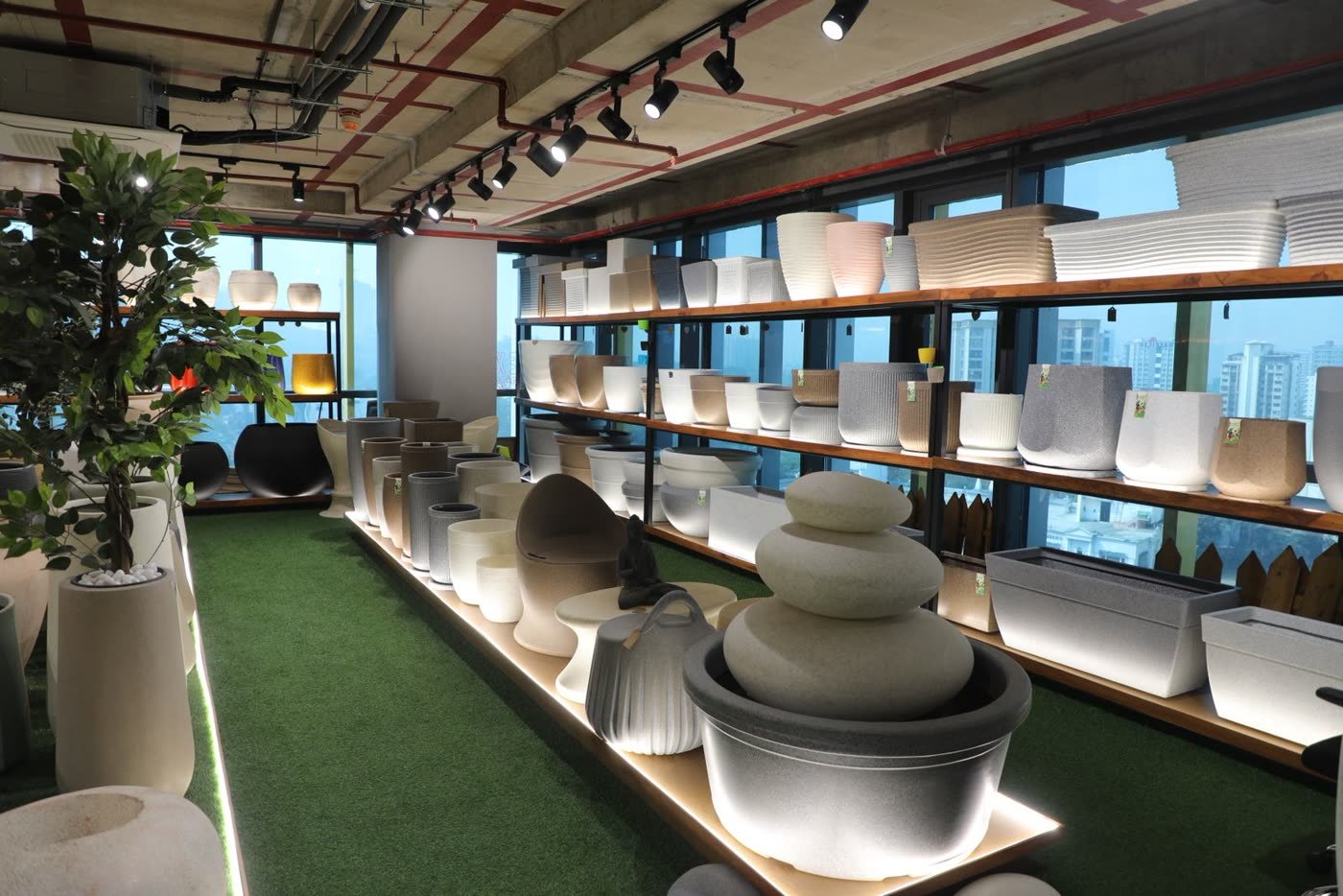 Tall Planters as Room Dividers