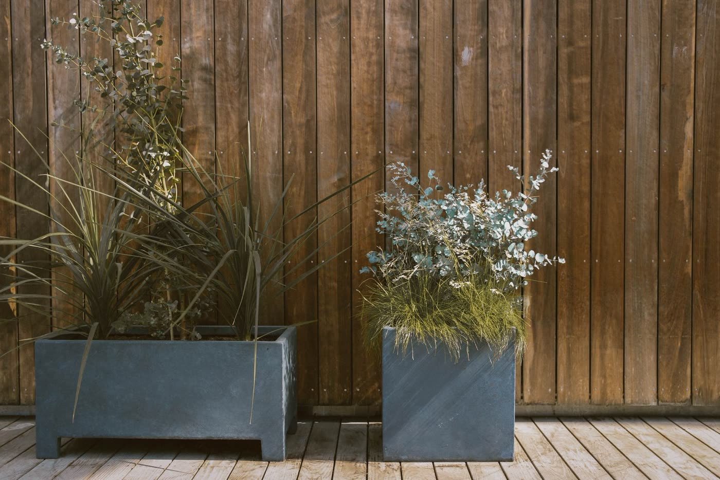 Tall Planters Beside the Grill Station