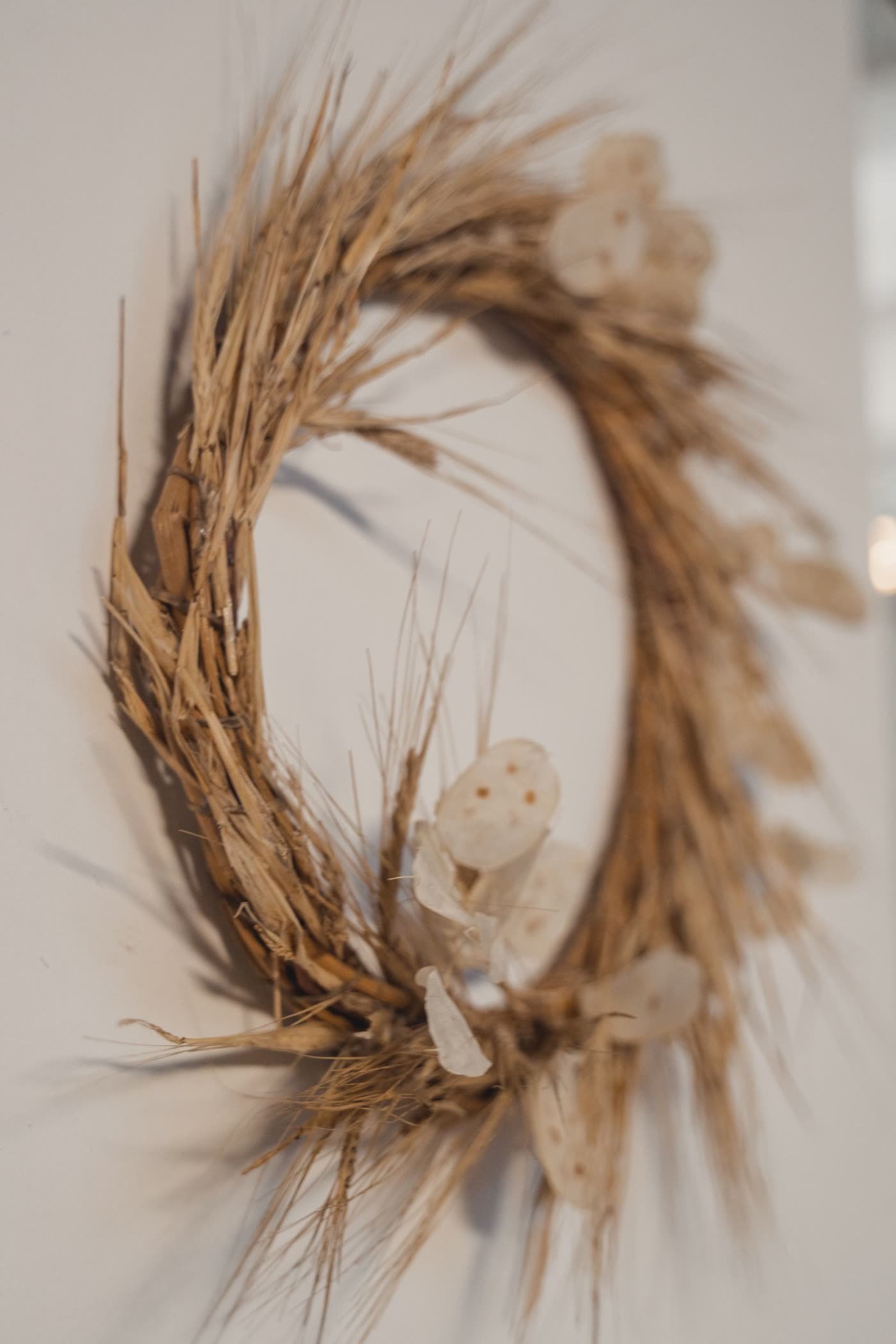 Wreath With Dried Wheat and Berries